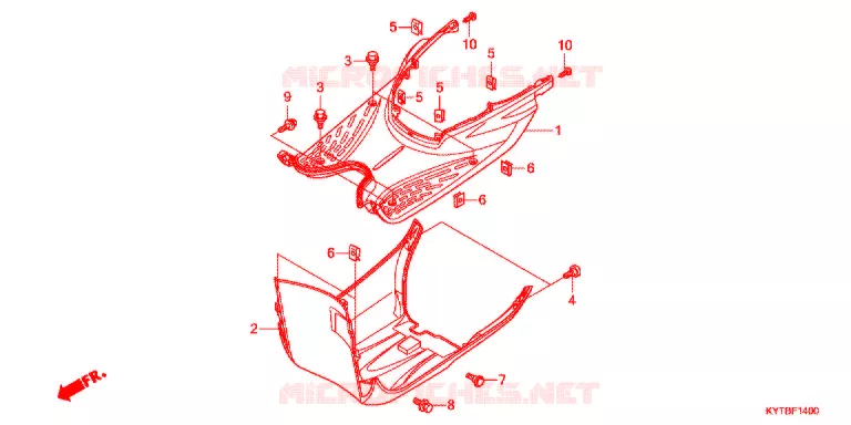 MARCHE PIEDS Honda SCOOTER 110 SCOOPY 2012  ACD110SFC
