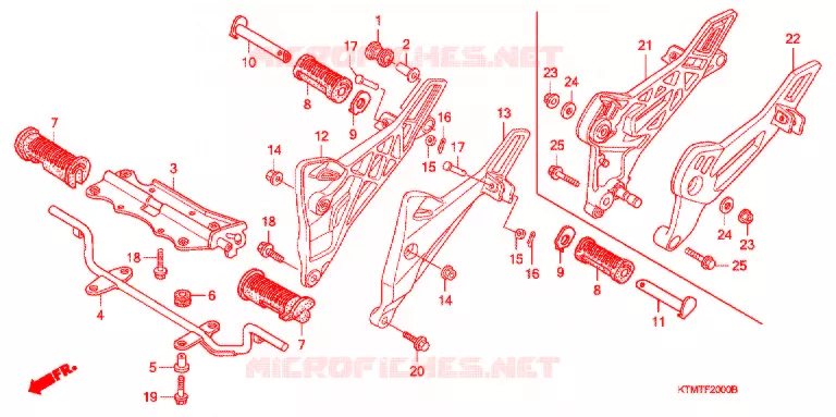 REPOSE PIED (1) Honda MOTO 125 WAVE 2007  ANF125ST7_S