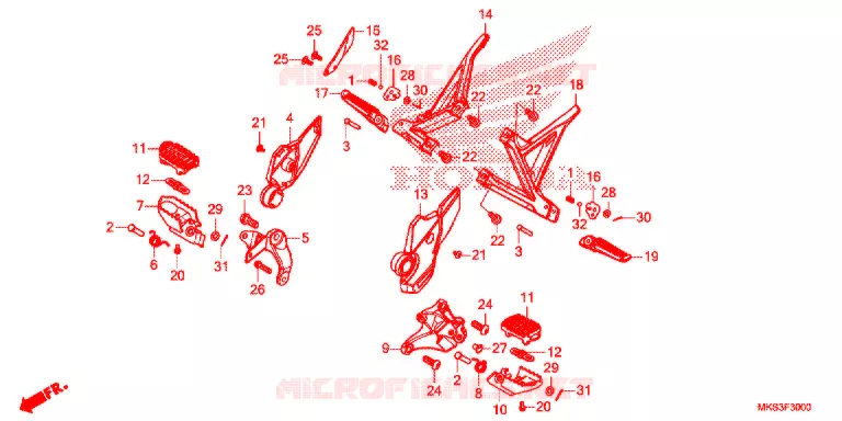 REPOSE PIED Honda MOTO 1100 AFRICA-TWIN 2020  CRF1100A4L