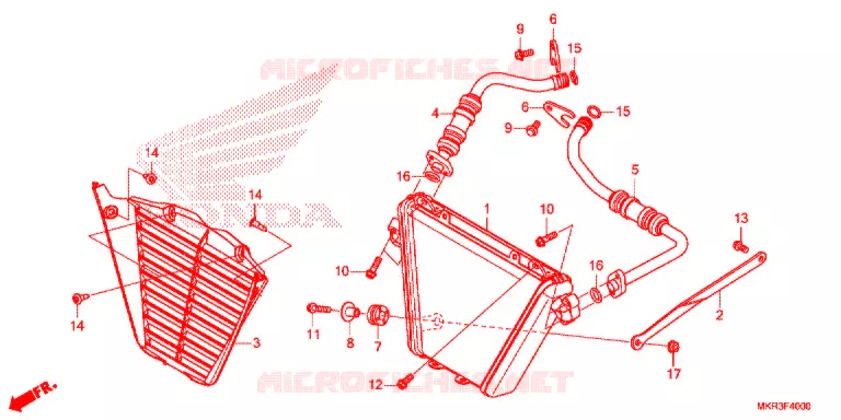 RADIATEUR D'HUILE Honda MOTO 1000 CBR 2020  CBR1000STL