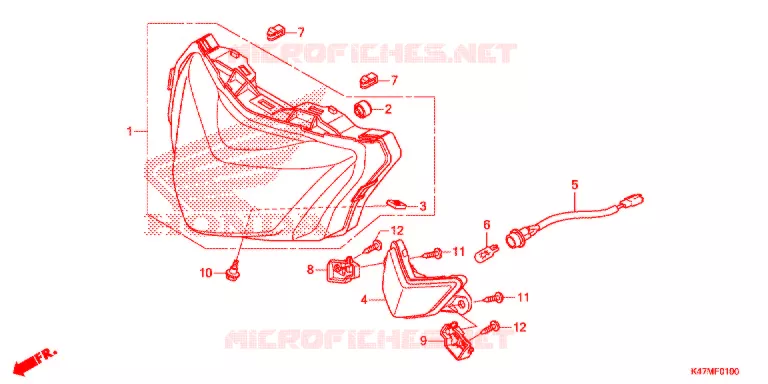 PHARE Honda MOTO 125 DASH 2021  AFP125CRFL