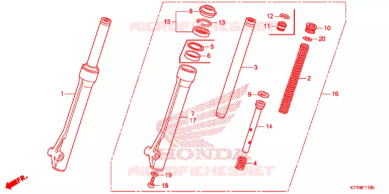 FOURCHE Honda MOTO 110 WAVE 2021  AFS110MCSL