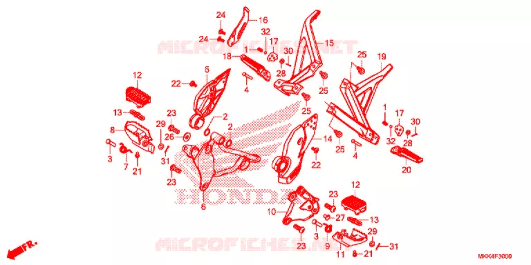REPOSE PIED Honda MOTO 1000 AFRICA-TWIN 2019  CRF1000DK
