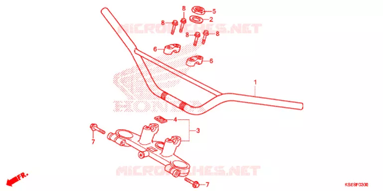 GUIDON - TE DE FOURCHE Honda MOTO 150 CRF 2020  CRF150RL