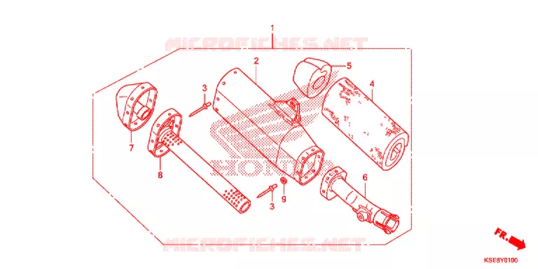 SILENCIEUX D'ECHAPPEMENT Honda MOTO 150 CRF 2020  CRF150RL