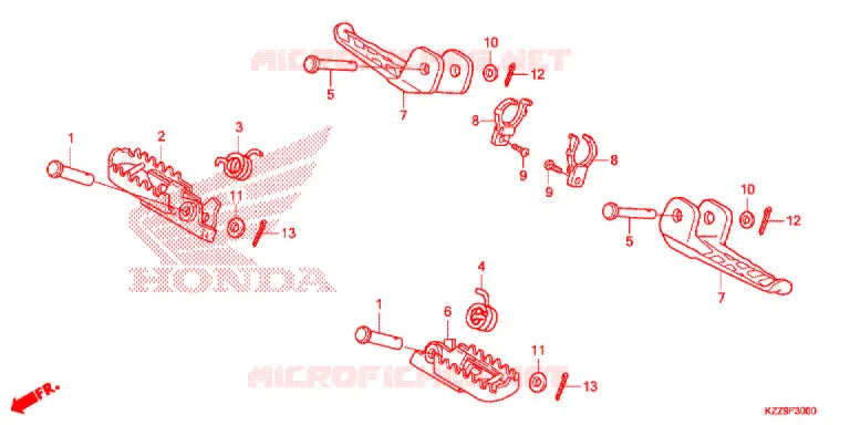 REPOSE PIED Honda MOTO 250 CRF 2020  CRF250RLL