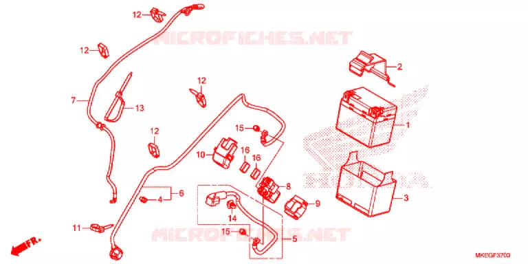 BATTERIE Honda MOTO 450 CRF 2020  CRF450LL