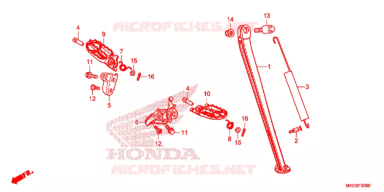 REPOSE PIED - BEQUILLE Honda MOTO 450 CRF 2022  CRF450XK