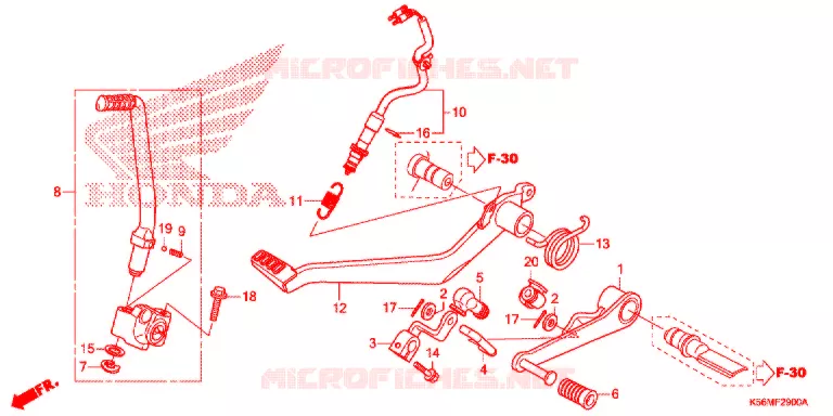 PEDALE Honda MOTO 150 RS 2021  FS150FL