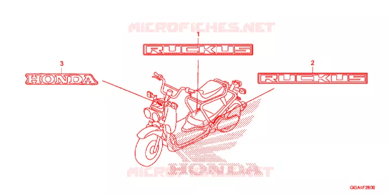 AUTOCOLLANTS Honda SCOOTER 50 RUCKUS 2021  NPS50L_A