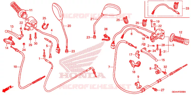 LEVIER DE GUIDON - CABLE - COMMODO Honda SCOOTER 50 RUCKUS 2021  NPS50L_A