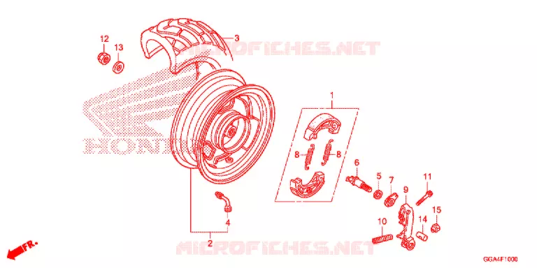 ROUE ARRIERE Honda SCOOTER 50 RUCKUS 2021  NPS50L_A