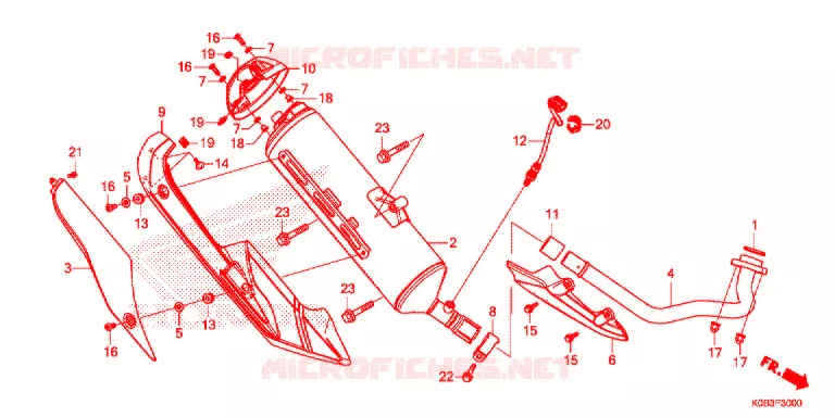 SILENCIEUX D'ECHAPPEMENT Honda SCOOTER 300 FORZA 2020  NSS300AL