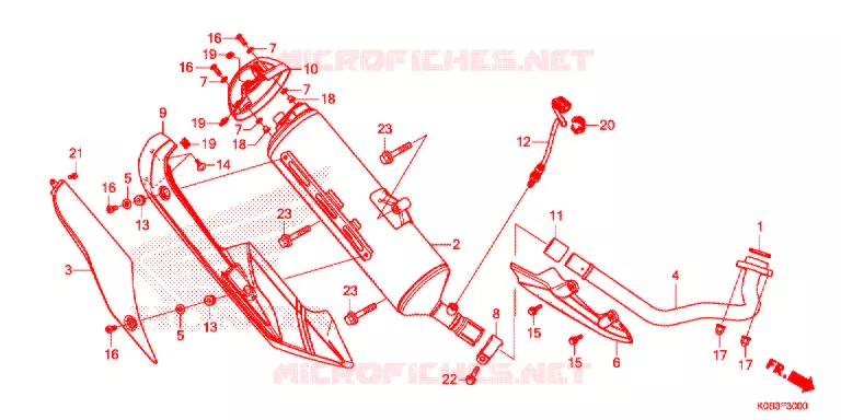SILENCIEUX D'ECHAPPEMENT Honda SCOOTER 300 FORZA 2020  NSS300AL