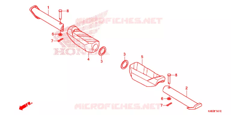 REPOSE PIED Honda SCOOTER 110 SPACY 2017  SCR1105WHH