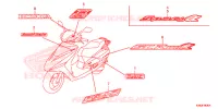 AUTOCOLLANTS pour Honda SCR 110 de 2017