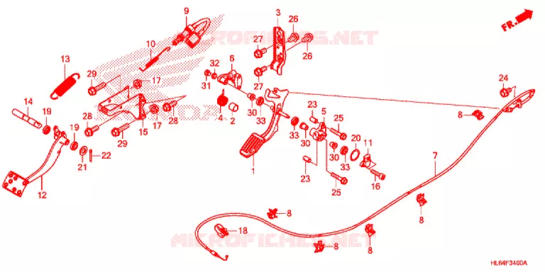 PEDALE Honda ATV 1000 TALON 2021  SXS1000S2XM
