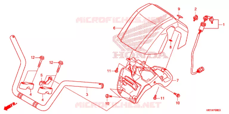 GUIDON Honda ATV 420 FOURTRAX 2020  TRX420FA5L