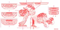 AUTOCOLLANTS pour Honda FOURTRAX 520 RUBICON 4X4 EPS CAMO de 2020