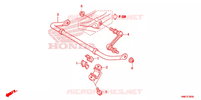 BARRE ANTI ROULIS Honda ATV 680 FOURTRAX 2020  TRX680FA5L