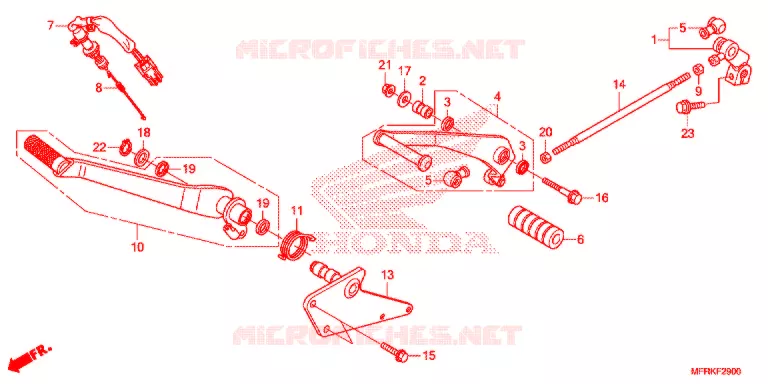 PEDALE Honda MOTO 1300 VT 2021  VT1300CXAL