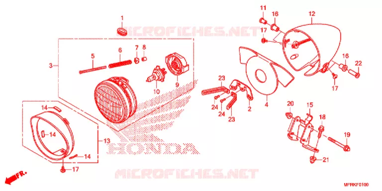 PHARE Honda MOTO 1300 VT 2021  VT1300CXAL