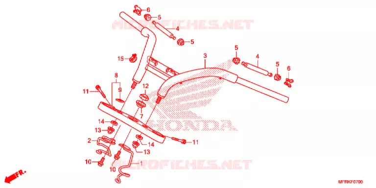GUIDON - TE DE FOURCHE Honda MOTO 1300 VT 2020  VT1300CXAL