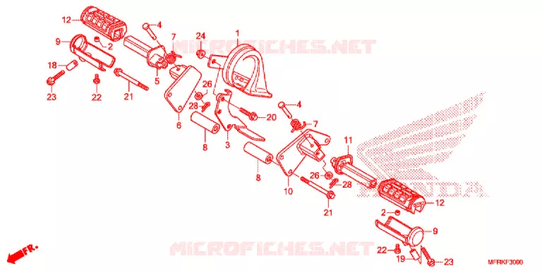 REPOSE PIED Honda MOTO 1300 VT 2021  VT1300CXAL