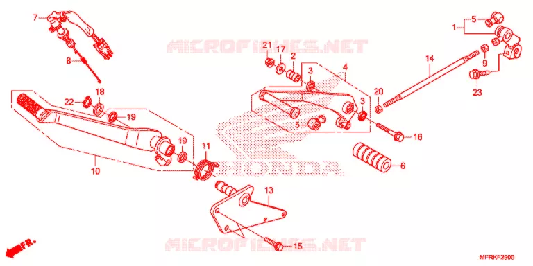 PEDALE Honda MOTO 1300 VT 2021  VT1300CXL