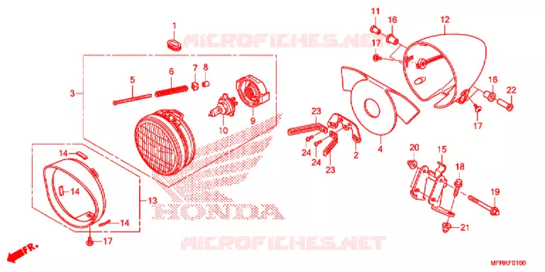 PHARE Honda MOTO 1300 VT 2020  VT1300CXL