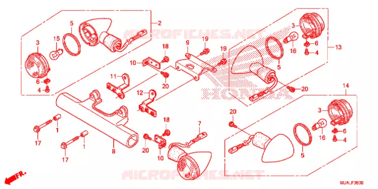 CLIGNOTANT Honda MOTO 750 SHADOW 2020  VT750CL