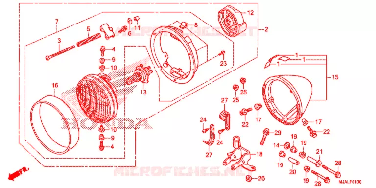 PHARE (VT750C/CS) Honda MOTO 750 SHADOW 2020  VT750CL