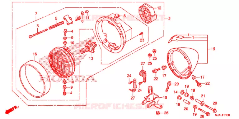PHARE (VT750C/CS) Honda MOTO 750 SHADOW 2020  VT750CL