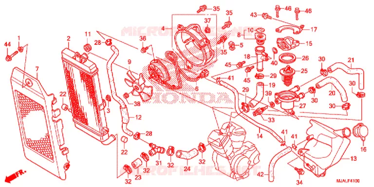 RADIATEUR Honda MOTO 750 SHADOW 2020  VT750CSL