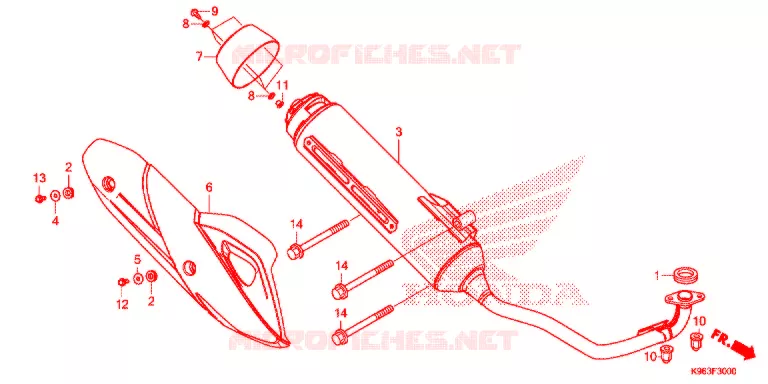 SILENCIEUX D'ECHAPPEMENT Honda SCOOTER 125 PCX 2021  WW125L
