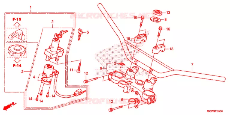 GUIDON Honda MOTO 650 XR 2020  XR650LL