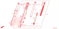 FOURCHE pour Honda CLICK 125 I Idling Stop Casted Wheels de 2014