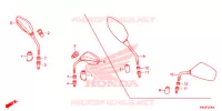 RETROVISEUR pour Honda CLICK 125 I Idling Stop Casted Wheels de 2016