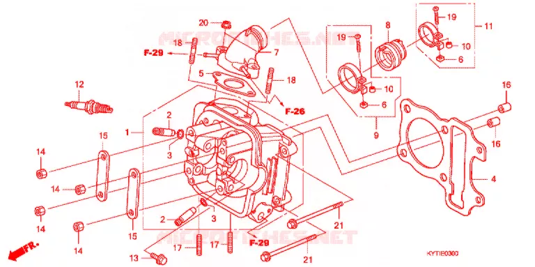 CULASSE Honda SCOOTER 110 SCOOPY 2011  ACD110CSC