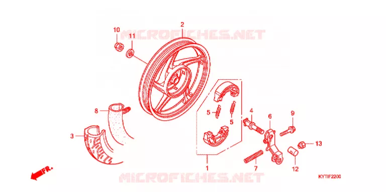 ROUE ARRIERE Honda SCOOTER 110 SCOOPY 2011  ACD110CSC
