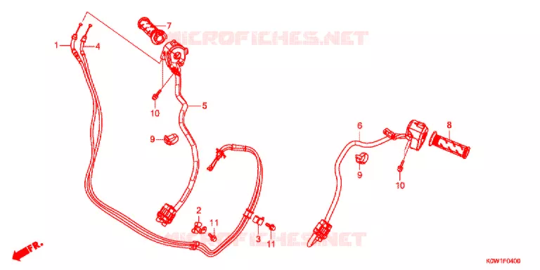 COMMODOS - POIGNEES - CABLES Honda SCOOTER 150 ADV 2021  ADV150AL_J
