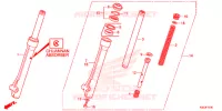 FOURCHE pour Honda WAVE 110 DISCO DELANTERO, RUEDAS MOLDEADAS de 2020