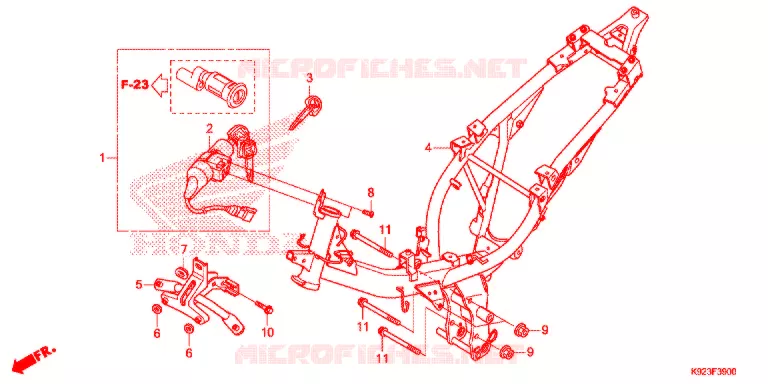 CADRE Honda MOTO 110 WAVE 2021  AFS110SPK