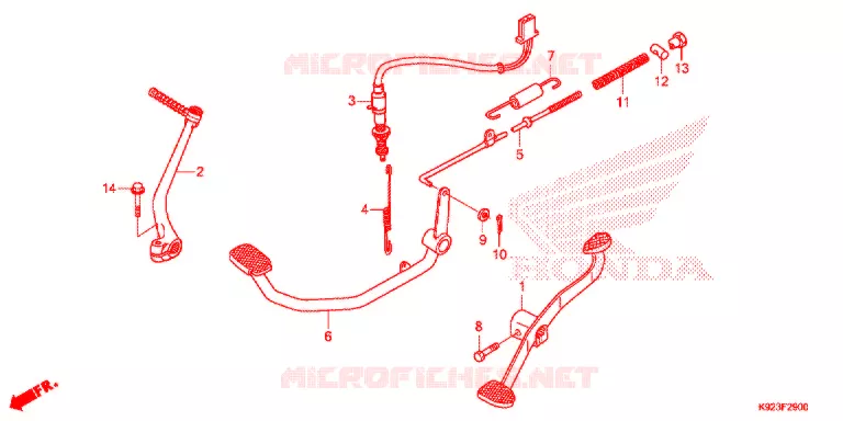 PEDALE Honda MOTO 110 WAVE 2020  AFS110SPK