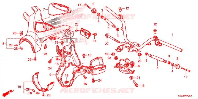 GUIDON - CARENAGE Honda MOTO 125 CUB 2020  C125AL