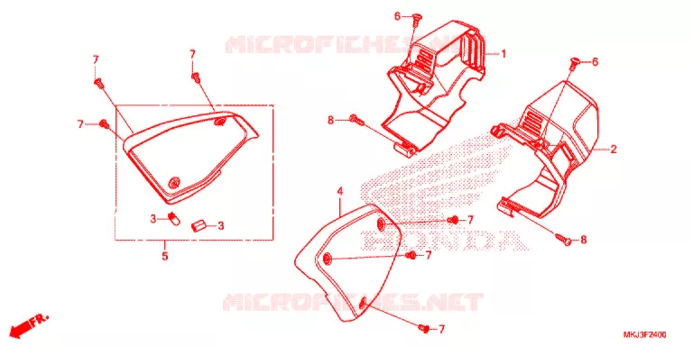 COUVERCLE LATERAL Honda MOTO 1000 CB 2020  CB1000RAL