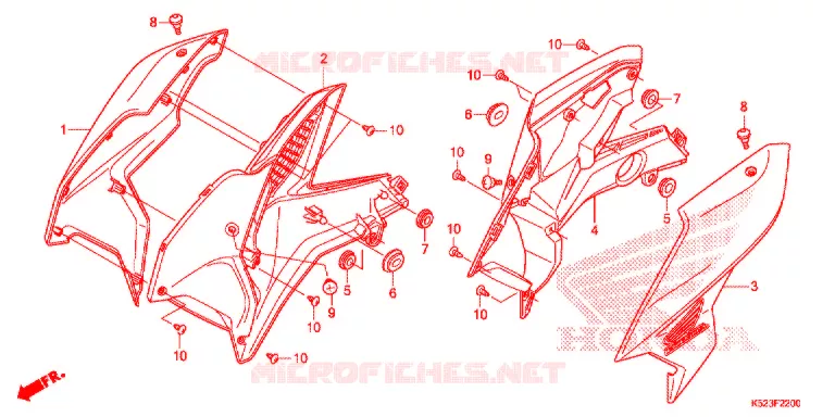 OUIES DE RADIATEUR Honda MOTO 125 CBF 2021  CBF125SJ