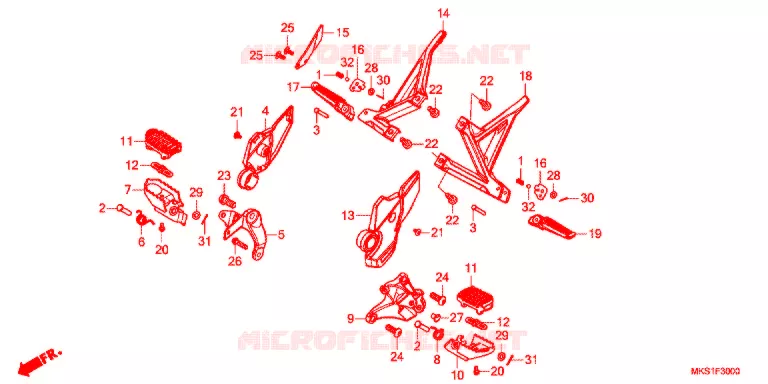 REPOSE PIED Honda MOTO 1100 AFRICA-TWIN 2021  CRF1100A4L