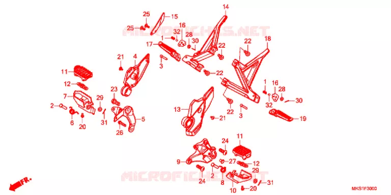 REPOSE PIED Honda MOTO 1100 AFRICA-TWIN 2020  CRF1100AL2L
