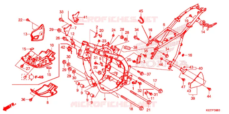 CADRE Honda MOTO 250 CRF 2020  CRF250RLAL